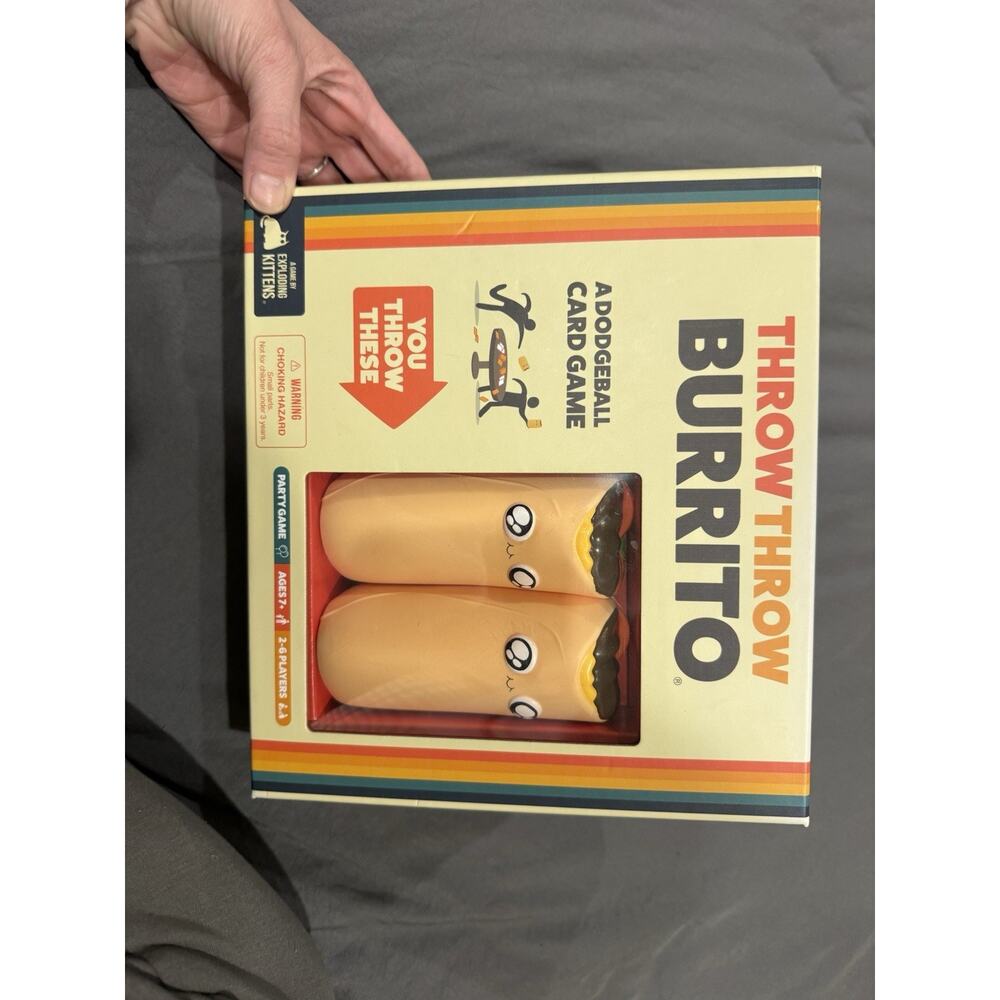 Exploding Kittens Throw Throw Burrito Dodgeball Card Game Complete NEW IN BOX